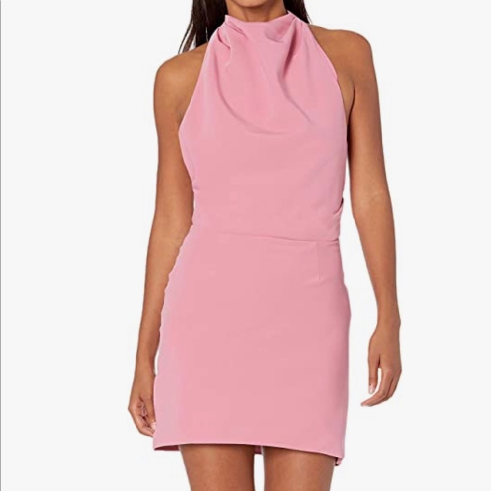 Finders Keepers Mae Halter Mini Dress Pink - Size L (fits like M/6)